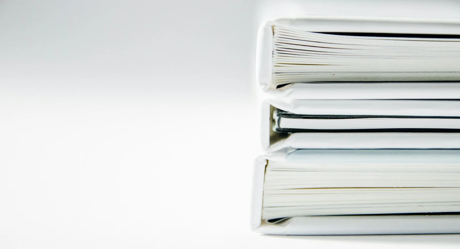 A stack of document folders
