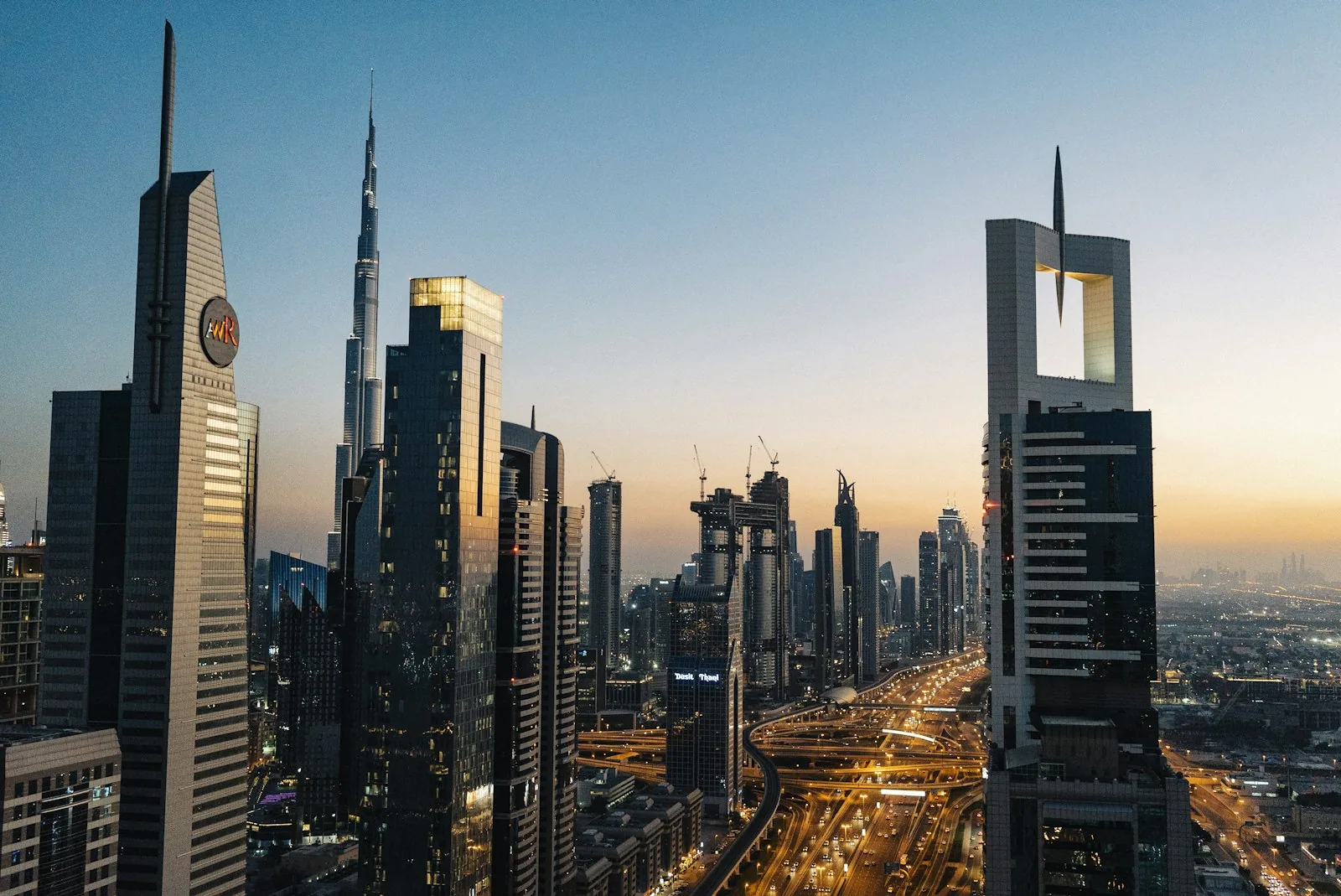 Dubai business district by day